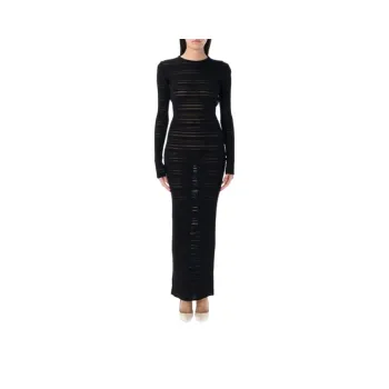 ANDREĀDAMO Striped Knit Maxi Dress