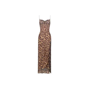 IDLE SOUL Slip Dresses Women's Leopard Print