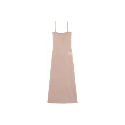 Alexander Wang Logo embroidered T shirt Dress Women's Beige