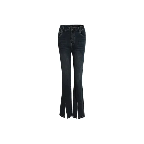 LIUREGALI Jeans Women's Navy Blue