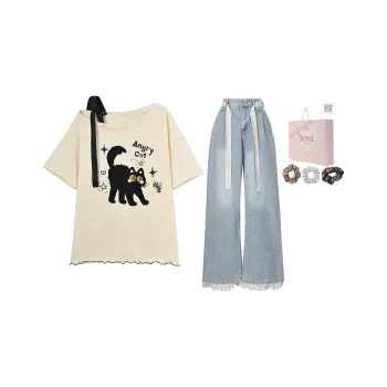 SNBL Casual Suit Women's T Shirt+Jeans
