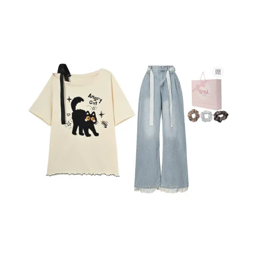 SNBL Casual Suit Women's T Shirt+Jeans