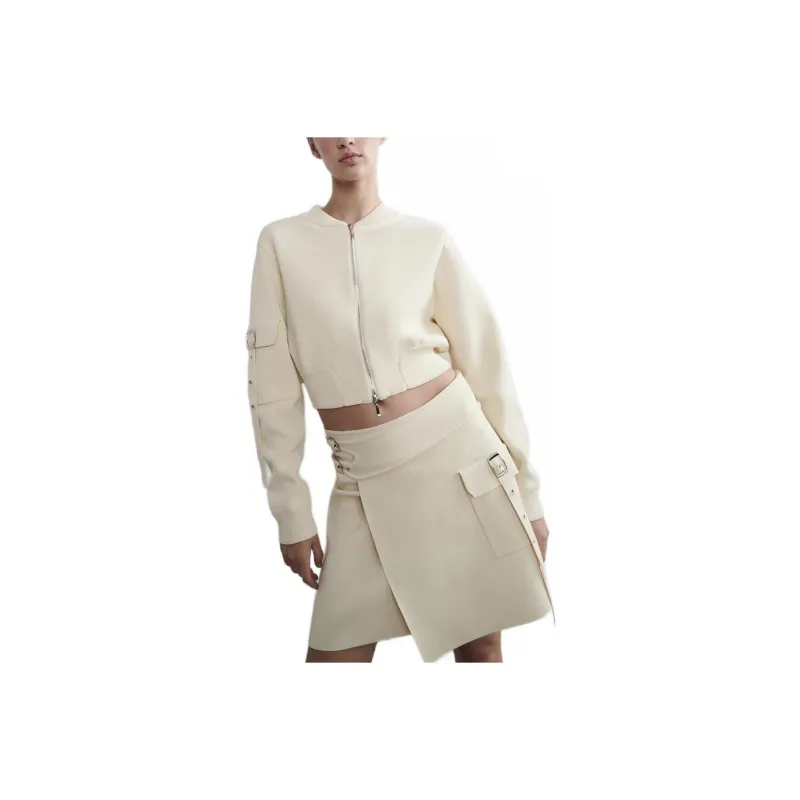 ZARA Casual Short Skirts Women's White-0
