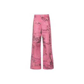 Blumarine Cargo patch Print Puddle Trousers