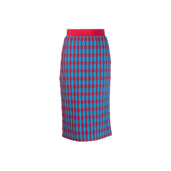 TORY BURCH Geometric-pattern High-waist Skirt