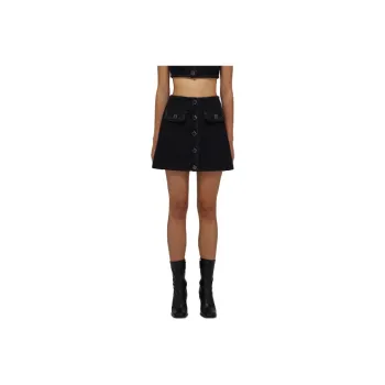 Self portrait SS22 Denim Short Skirts Women's Black