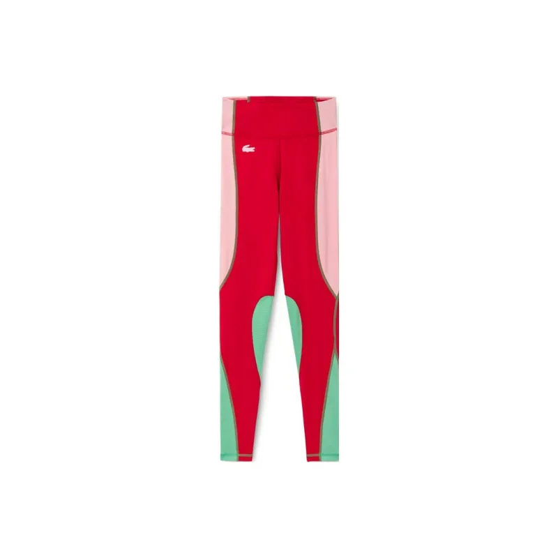 LACOSTE Sports Pants Women's Red Pink Green Multicolor-0