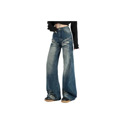 YINLEI Jeans Women's Vintage Blue