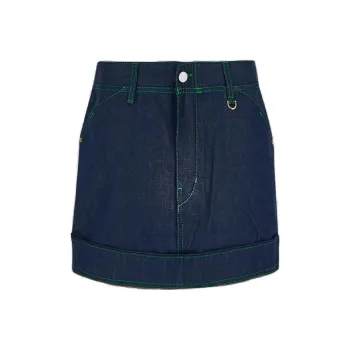 Jacquemus Denim Short Skirts Women's Marine Blue