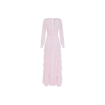 Elisabetta Franchi Ruffled Georgette Maxi Dress