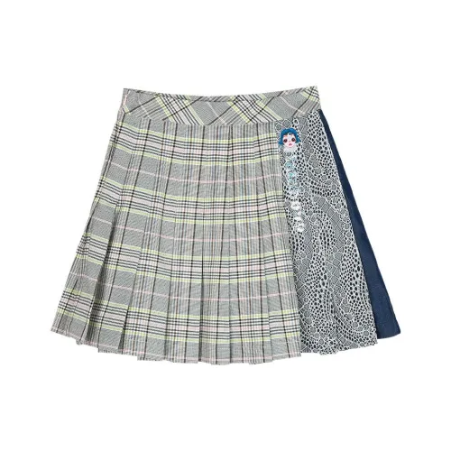 LALABOBO Denim Short Skirts Women's Gray