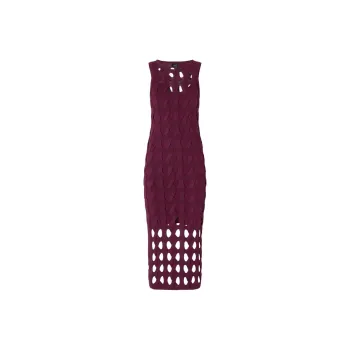 PINKO SS25 Sleeveless Dress Women's Burgundy