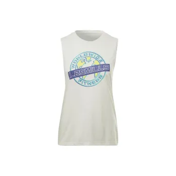 Reebok Graphic Muscle Sport Vests Women's White