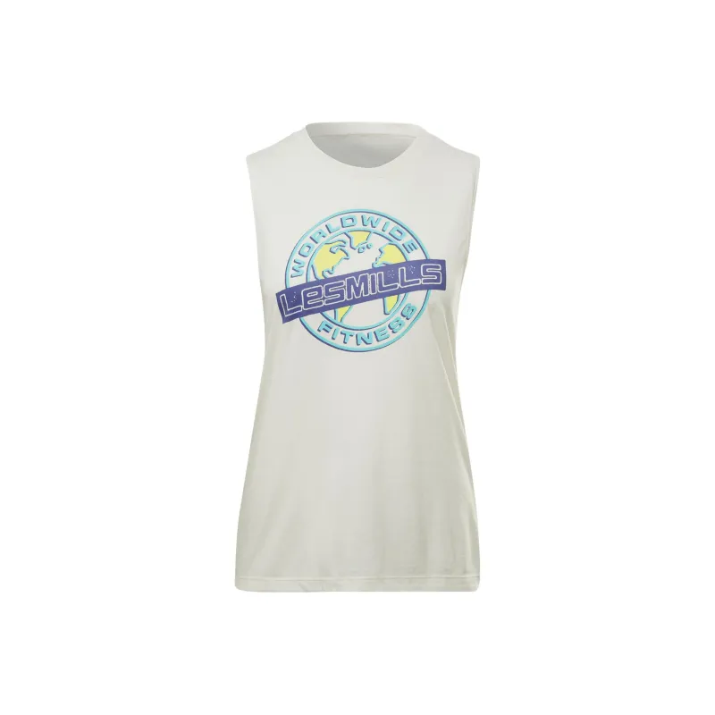 Reebok Graphic Muscle Sport Vests Women's White-0