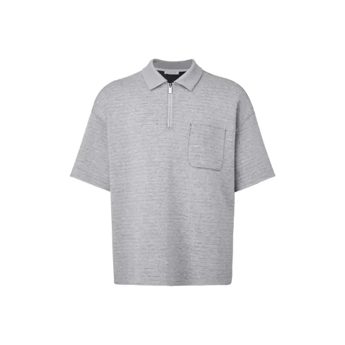 ELLASSAY Polo Shirts Men Gray Vs. Green