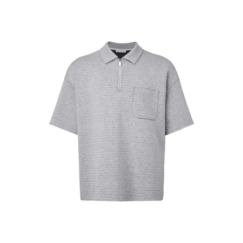 ELLASSAY Polo Shirts Men Gray Contrast Green-0