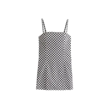 Abercrombie＆Fitch Slip Dress Women's Black Pattern