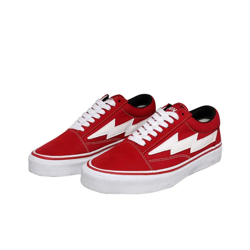 REVENFE X SPOTM x BURNING FLAME Slip Resistant, Abrasion Resistant, Breathable Low Top Canvas Shoes Unisex-16
