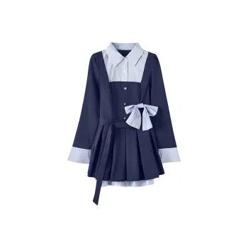 CZMO Long Sleeved Dress Women's Navy Blue