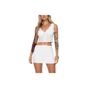 PRINCESS POLLY MARYSE BRODERIE ANGLAISE MINI SET Skirt Set Women's WHITE/White