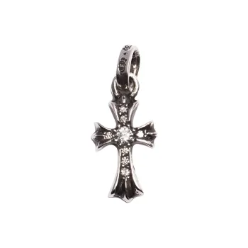 Chrome Hearts 925 Sterling Silver, Diamond Pendants Unisex Silver