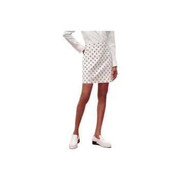 HERMES SS23 Casual Short Skirts Women's Gray White
