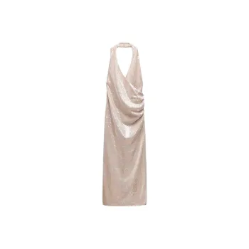ZARA Sleeveless Dress Women's Pink