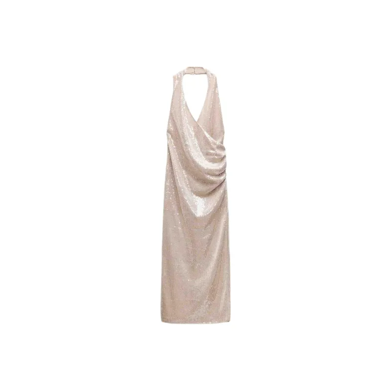 ZARA Sleeveless Dress Women's Pink-0