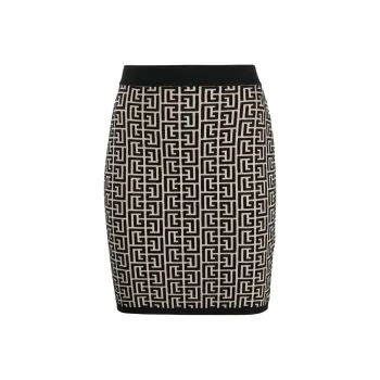 BALMAIN Monogram jacquard Miniskirt
