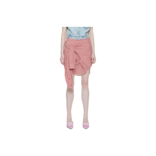 PushBUTTON Casual Short Skirts Women's Red