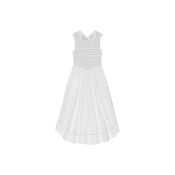 GANNI Square neck Midi Dress