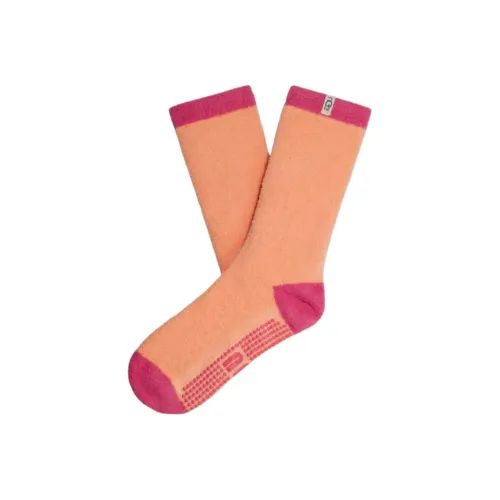 UGG Mid Calf Socks Women's 1 Pack Coral Pink