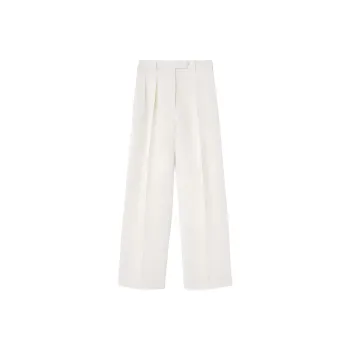Loro Piana FW24 Suit Trouser Women's Cream Almond