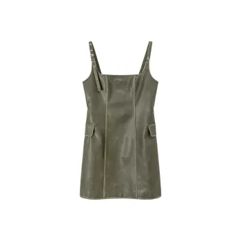 CHUU Slip Dresses Women's Mustard Green
