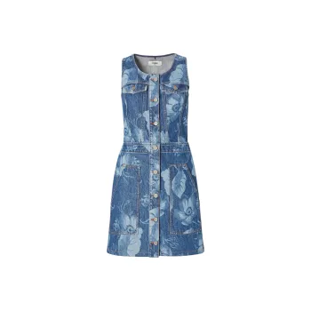 FENDI SS25 Sleeveless Dress Women's Blue