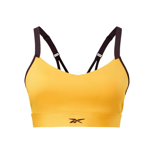 Reebok S Lux Strappy Bra Sports Underwear Women's Gold