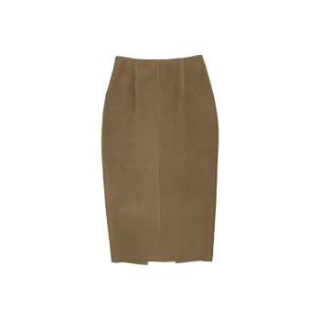 YOUWEIi Casual Long Skirt Women's Olive Green
