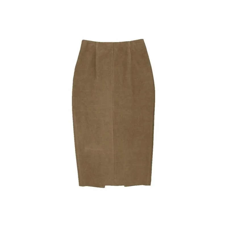 YOUWEIi Casual Long Skirt Women's Olive Green-0