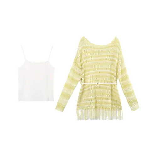 A Paradise For Awakening Casual Suit Women's Yellow Green