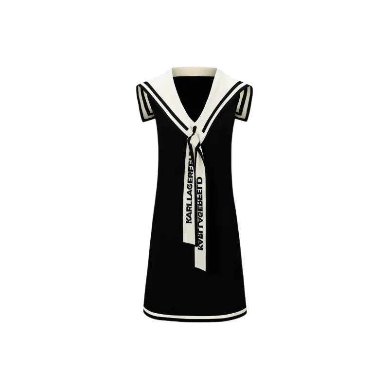 KARL LAGERFELD SS25 Sleeveless Dress Women's Black-0