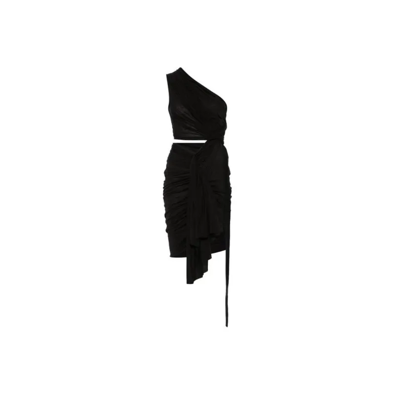 Rick Owens DRKSHDW Fog Gathered Mini Dress-0