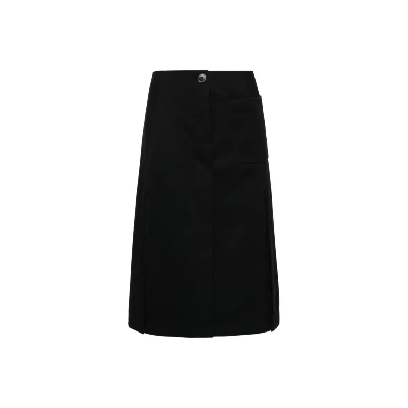 Lanvin Pleated Tailored Midi Skirt-0