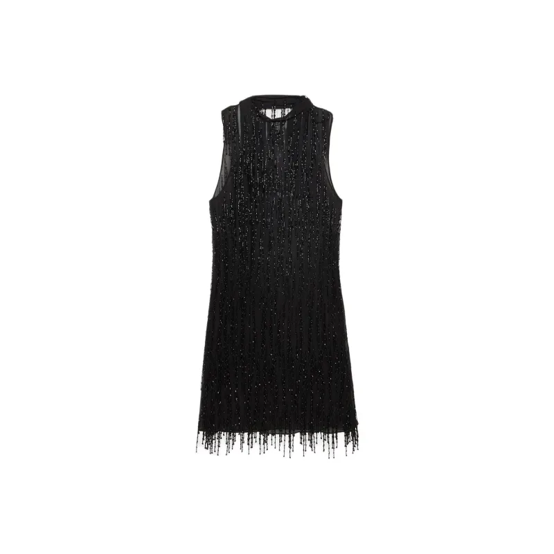 Blumarine Bead embellished Georgette Mini Dress-0