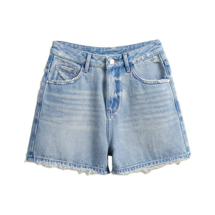 Ran and pure Denim Shorts Women's Light Blue-0