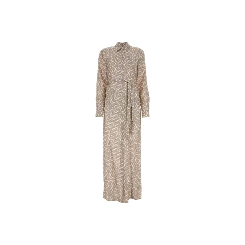 PRADA Long Sleeved Dress Women's Beige-0