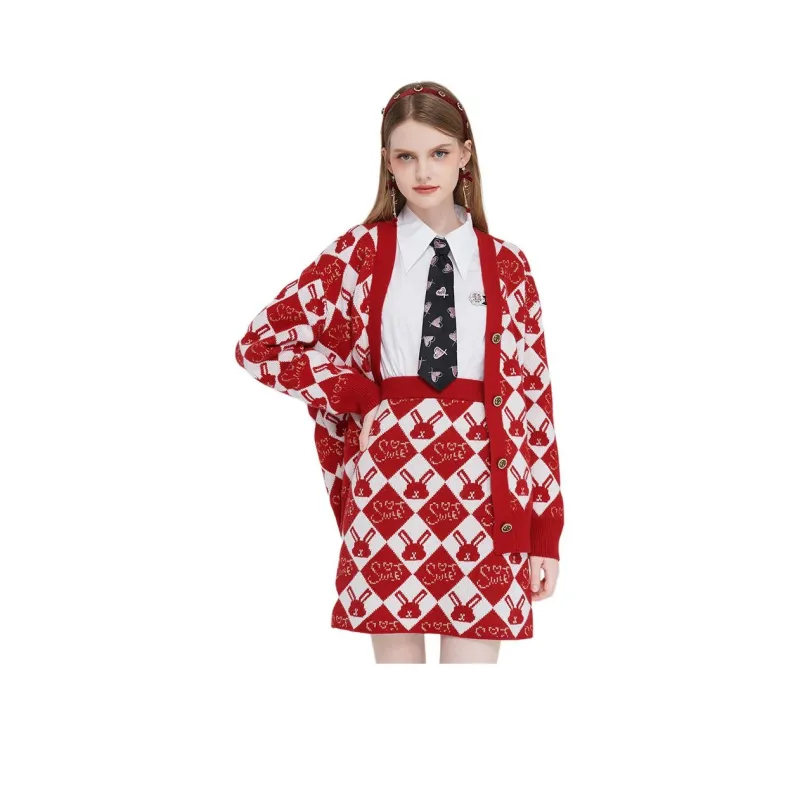 AIVEI Two Piece Skirt Sets Women's-0