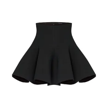 LOUIS VUITTON 1AFUV0 Wool-Silk Pleated Circle Skirt