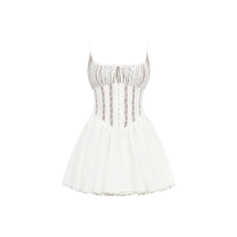 HOUSE OF CB Rosaria Slip Dress Women's WHITE/White-9