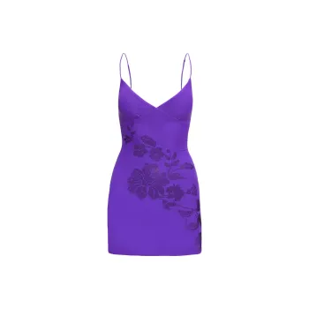PRINCESS POLLY HARLEQUIN MINI DRESS Slip Dress Women's Purple/Purple