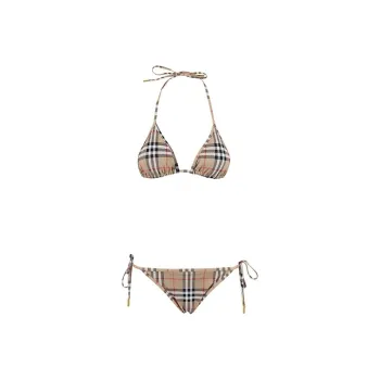Burberry Women's Vintage Check Triangle Bikini Archive Beige